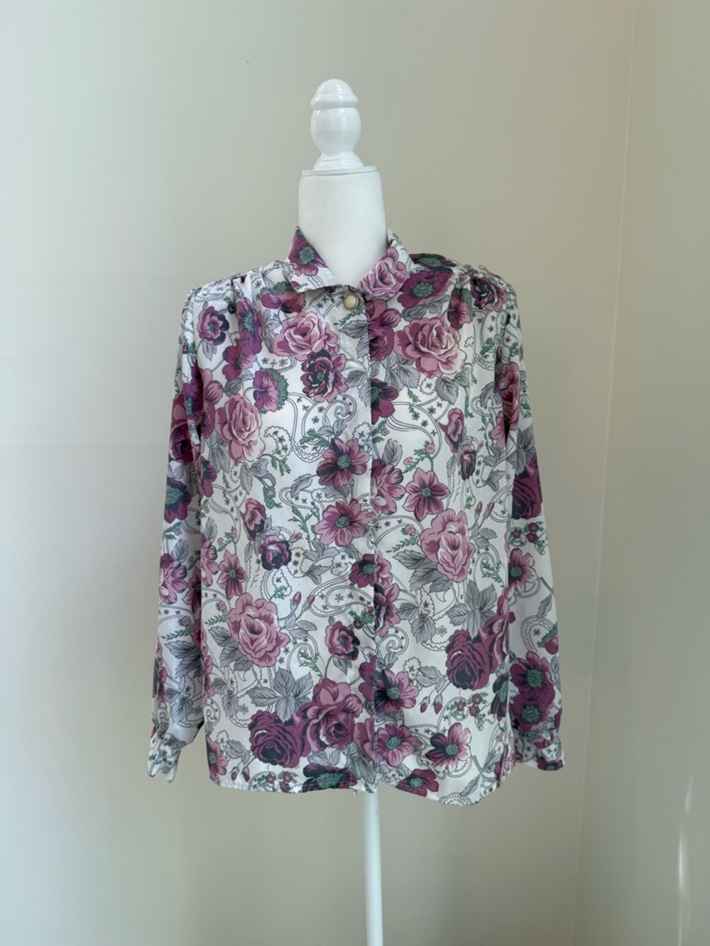 Floral Button-Down Shirt - Pink/White
